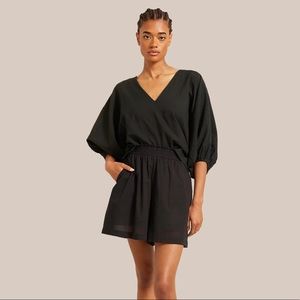 Modern Citizen Beau High Waisted Organic Cotton Short Black L